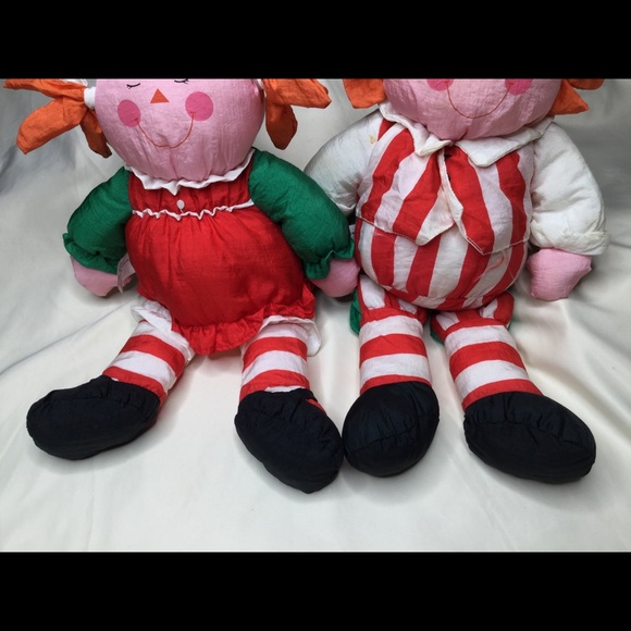 Vintage Department 56 Christmas Puffalump Raggedy Ann & Andy - Picture 6 of 10